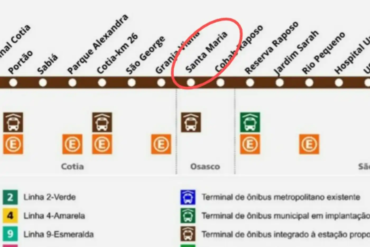 estacao santa maria do metro em osasco