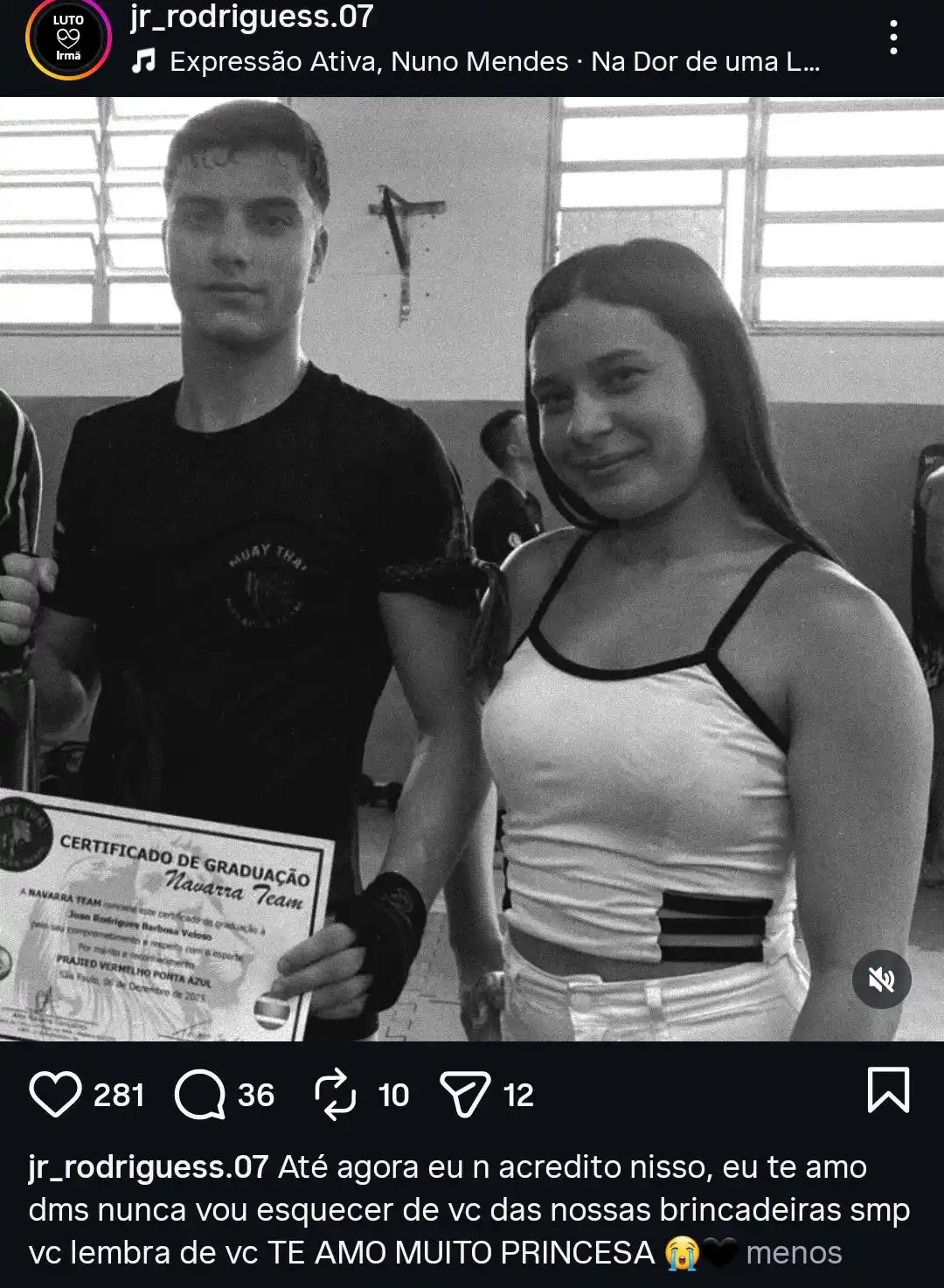 luto irmao maria eduarda