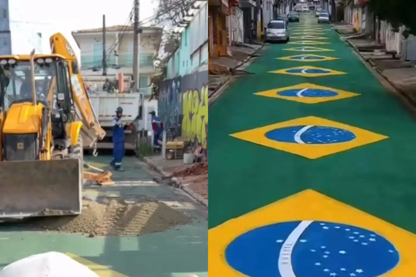 obra da sabesp em rua de osasco decorada para a copa (1)