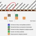 tracado linha 22 marrom metro