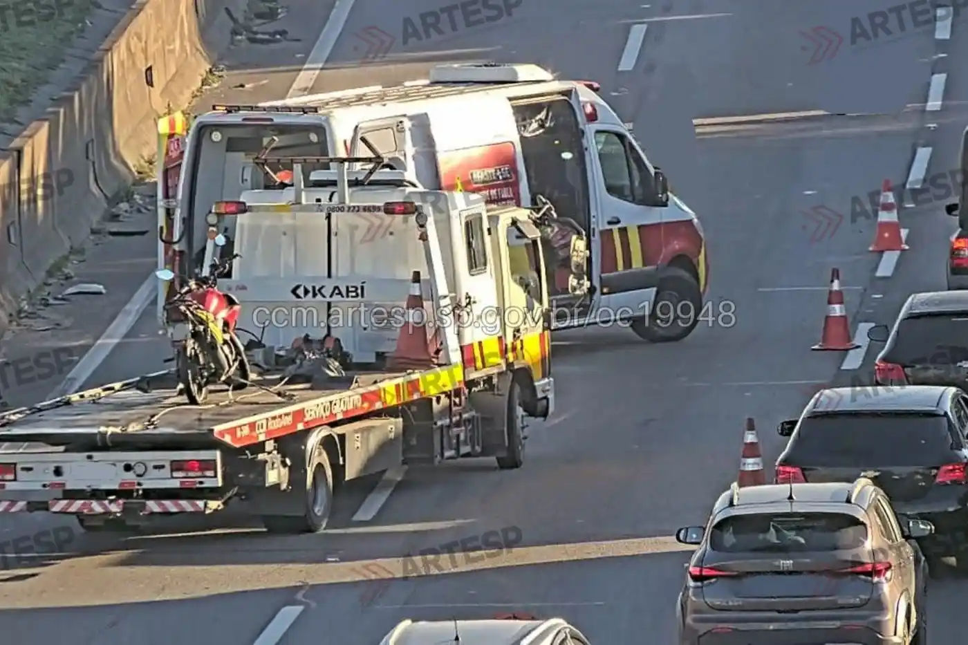 acidente com moto rodoanel hoje