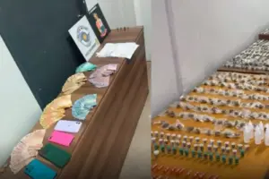 policia apreende dinheiro e drogas em cajamar