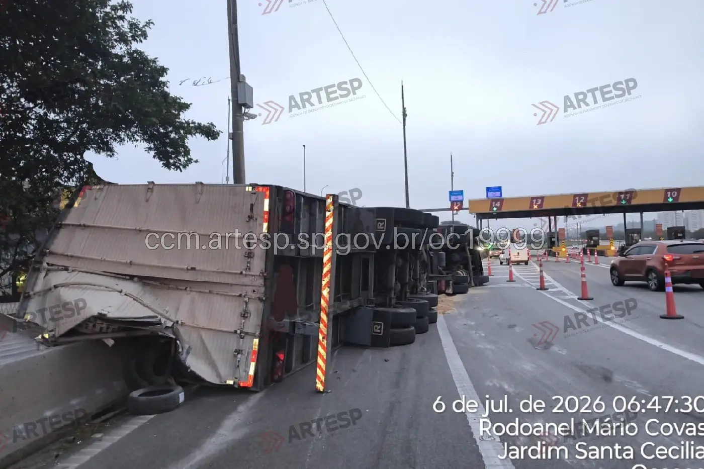 tombamento carreta rodoanel