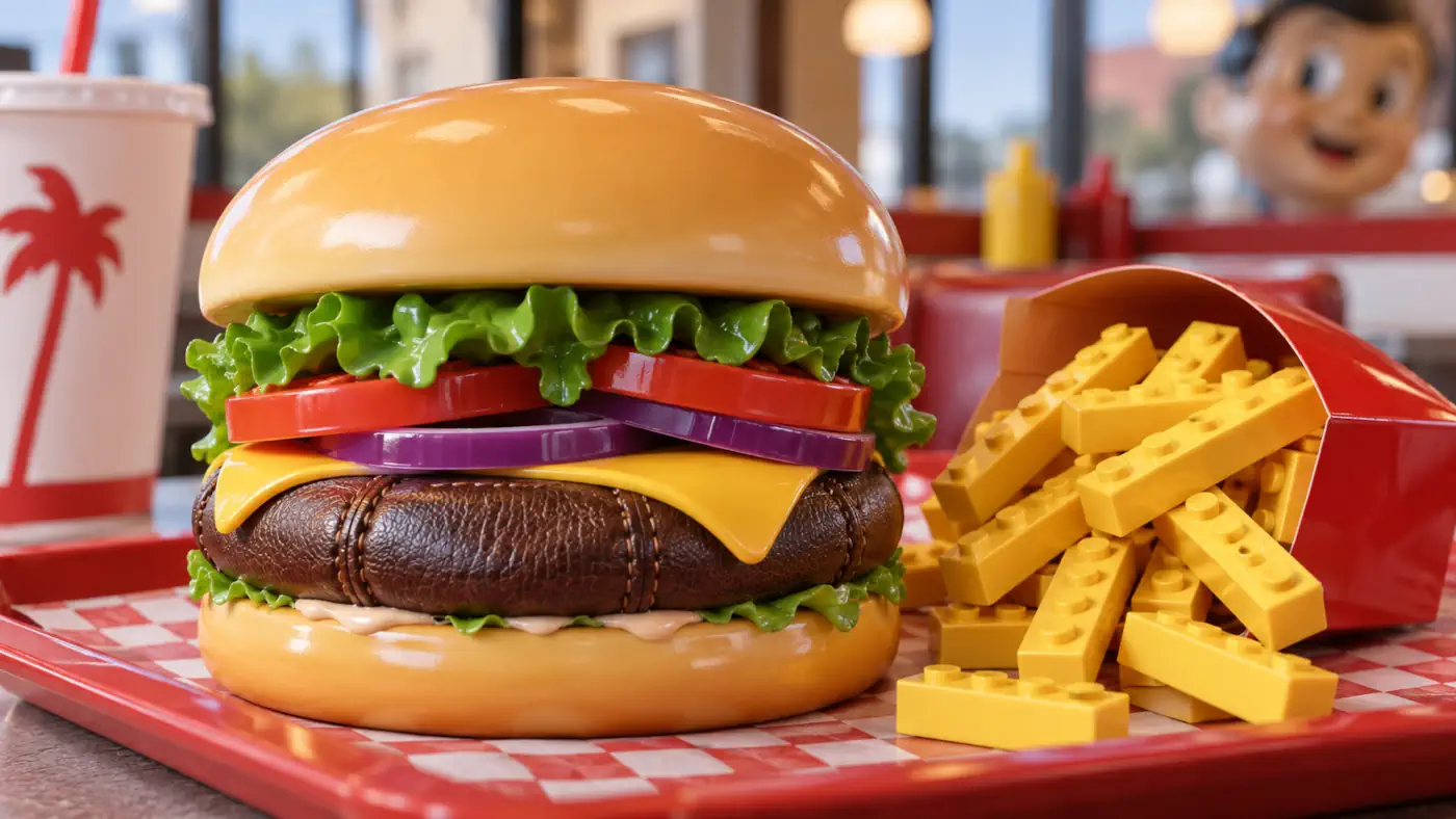 hamburger de plástico fotos de comida feitas por ia podem afastar clientes