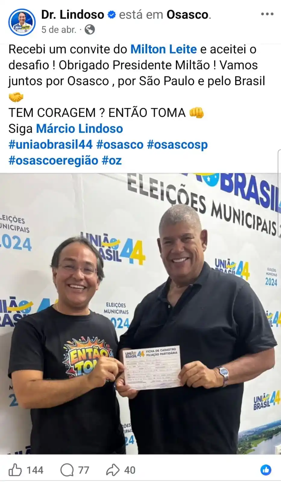 lindoso e milton leite