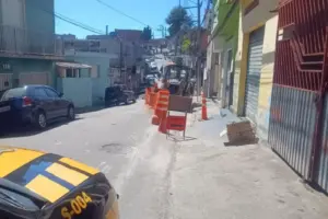 obra da sabesp trajeto barueri