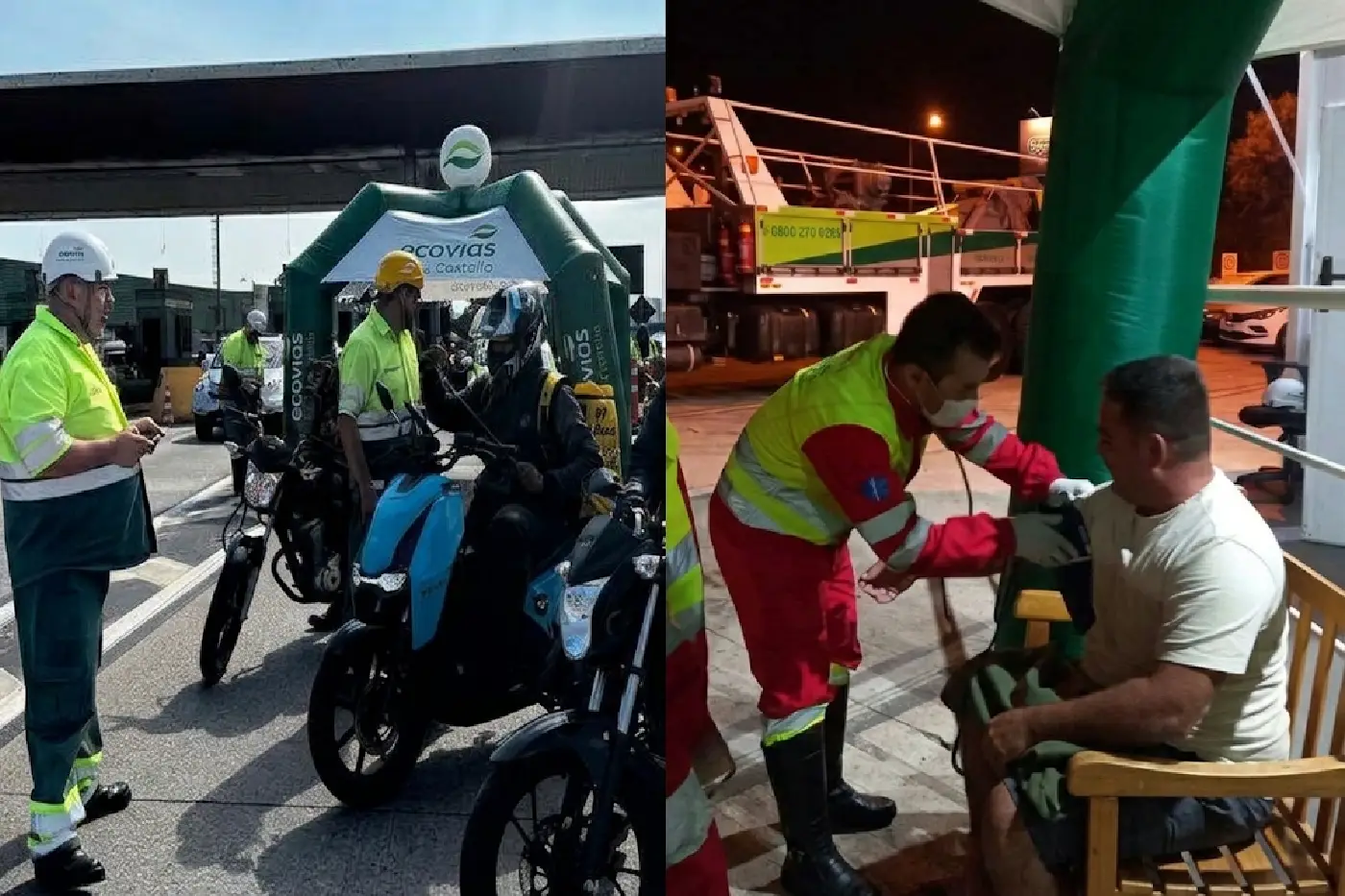 ação motoristas motociclistas castello