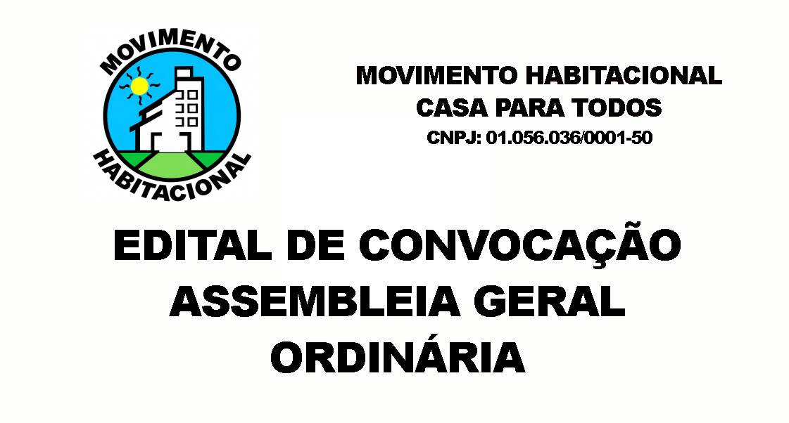 capa do edital movimento habitacional casa para todos