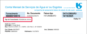 conta de água